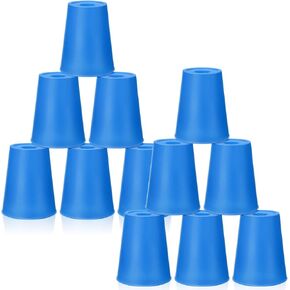12 Pcs Sports Stacking Cups Stacking Cup Game Set Classic Stacking Games Speed Training Game for Classroom Travel Party Challenge Competition for Boys Girls Boy and Adult (Blue)