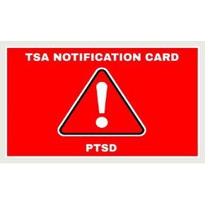 PTSD TSA Notification Wallet Air Travel Card - Quantity (1)