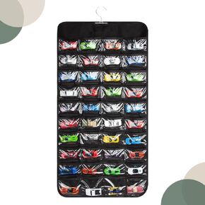 Hanging Storage Organizer for Hot Wheels, 80 Solt Double-Sided Wall-Mount Display Case for Toy Cars Matchbox Cars