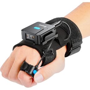 Eyoyo 2D Wearable Glove Bluetooth Barcode Scanner, Left & Right Hand Wearable, Portable 1D 2D QR Finger Ring Wireless Bar Code Scanner Reader Inventory Compatible with iPhone iPad Android Tablet