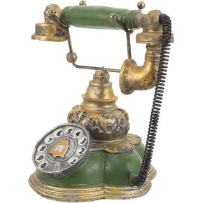 PRETYZOOM Antique Phone Rotary Telephone Decor Retro Corded Telephone Rotary Phone Model Corded Rotary Dial Phone Small Telephone Statue Old Fashion Resin Toy Cell Phone to Rotate