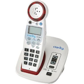 Clarity 59234.001 DECT 6.0 Extra-Loud Big-Button Speakerphone with Talking Caller ID, White, 3.6" x 4.5" x 5.3"