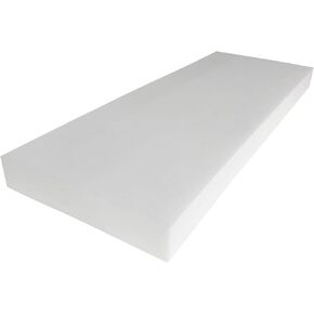 Foamma 4" x 24" x 96" High Density Upholstery Foam, Chair Cushion Square Foam for Dining Chairs, Bench Seat Cushion Replacement