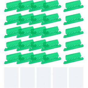 uxcell Hanging File Folder Tabs, 2 Inch File Folder Tabs and Inserts Plastic Clear File Folder Labels Filing Tabs for Hanging File Folders, Green, 100 Pcs