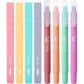Mr. Pen- Aesthetic Highlighters and Gel Highlighters, 8 Pack, Assorted Color Bible Highlighter No Bleed, Highlighter Pens, No Bleed Highlighters for Bibles, Gel Highlighters for Bibles