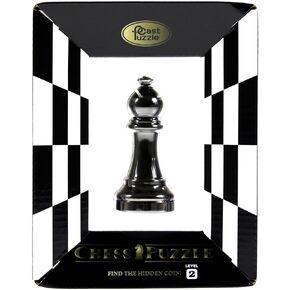 Hanayama Black Cast Puzzle Premium Series ~ Chess Piece Puzzle~ Bishop Decorative Product