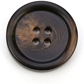 10 PCS 4 Holes Round Pattern Resin Buttons Flatback Sewing Button Favorite Findings Basic Buttons for Clothing Arts Crafts Projects DIY Decorations Sewing Accessories (11#Coffee, 23 mm)