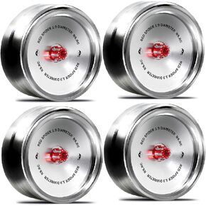 1.9 RC Beadlock Wheels Rims 12mm Hex Aluminum Alloy 1/10 Mud Crawler Tires Hubs for 1:10 Rock Crawler Car Axial SCX10 90046 Tamiya CC01 RR10 RC4WD Redcat Gen8 Traxxas TRX4 4PCS (Silvery)