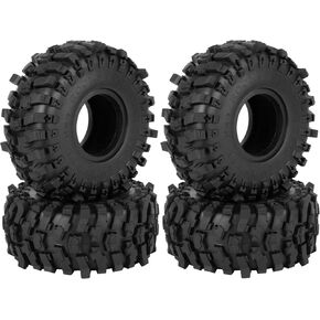 1.9" Beadlock Tires for 1/10 RC Crawler Axia1 SCX10 SCX10 II SCX10 III TRX4 Redcat GEN7 8 RC4WD,1.9 Beadlock Tires RC Tires 1.9 Crawler Tires Rubber Tires,4PCS