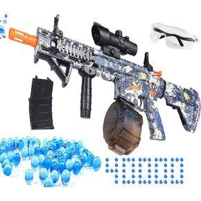 Gel Ball Blaster ، M416 splatter ball مع 40000 حبة مائية ، ومدافع ألعاب مثالية للبالغين لمتعة الفناء الخلفي وألعاب إطلاق النار في الهواء الطلق ، أكثر من 14+