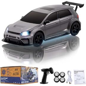 Fairrc 1/43 Scale Mix GO CA51 4WD Micro Drift Car,Mini Drift RC Car for Desk Mini Drift RC Car for Adults 2.4GHz High Speed with 4 Smooth Hard Tires RTR (Gray)-No FPVBox