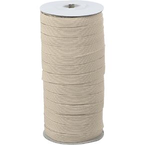 PATIKIL Elastic Bands 3/8 Inch x 50 Yards, Polyester Flat Elastic Cord Stretch Strap for Sewing Crafting DIY, Khaki