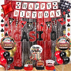 Casino Theme Party Decorations, casino party decorations, Las Vegas birthday Decorations, Casino String Decorations, Casino birthday Honeycomb Centerpieces, casino night decorations for men