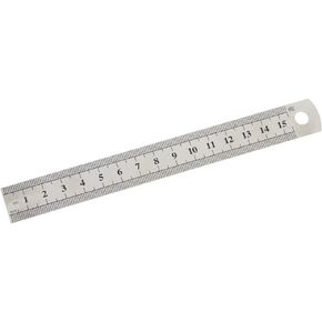 15cm/ 6inch Double-Sided Scale Metric Ruler, Stainless Steel Straight Ruler Measuring Tool School Office Drafting Supplies,Drafting Tools and Drafting Kits,Teaching Materials