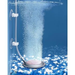 Pawfly Fish Tank Air Stone for Aquariums Fish Tanks & Buckets, with Suction Cups Bubbler Bubble Diffuser Oxygen Release Tool, 2.7 Inch, Pump and Tubing Not Included