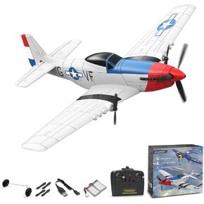 VOLANTEXRC RC Plane RTF for Beginners,2.4Ghz 3CH Remote Control Airplane Easy to Fly with Gyro Stabilization，Outdoor Hobby WWII,with Xpilot Stabilization System (P51)