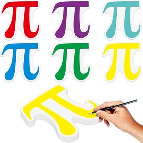 60 Sheets Pi Symbol Card Stock 5.5 x 5.5 Inch Pi Day Cards Math Party Color Paper Cards for Scrapbook School Kids Office DIY Crafts Classroom Favors, 6 Colors