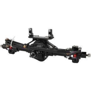 Middle Axle Aluminum Alloy Steering Straight Axle with Servo Mount for 6x6 8x8 1/10 RC Rock Crawler Car Axial SCX10 RC Upgrade Parts,Middle Axle