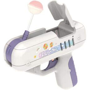 Lollipop Gun Toy Sugar Gun Sweet Toys Candy Gun Toy Lollipop Storage Toy Candy Gun Boys Girls Candy Toy Surprise Presents for Video Boys Girls Adult I Love You No Candy Included