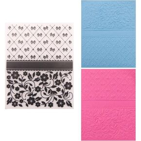 3-D Texture Flowers Embossing Folders for Card Making Bowtie Plastic Embossing Template for Paper Crafting Scrapbooking Decoration