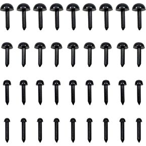 TOAOB 1000pcs Black Needle Felting Eyes 3mm 4mm 5mm 6mm Plastic Doll Eyes Without Washers Mini Craft Eyes for Bears Dolls Decoys Sewing