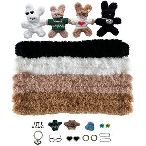 Pipe Cleaner Animal Charm Craft Kit, DIY Craft kit for All Ages, 4 Pipe Cleaner Sets (Standard)