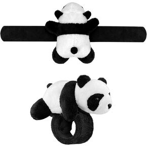 jarbins 1 PC Animal Slap Bracelets Stuffed Animal Panda Huggers for Children Birthday Party Favors Wristband Kids Plush Toys Snap Bracelets