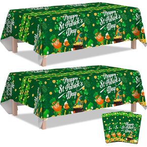 St Patricks Day Tablecloth, 3pcs Saint Patricks Day Table Cloth Set - St. Pat's Day Party Tablecloth, Happy St. Patrick's Day Tablecloths & St. Patrick's Day Tablecover for St Patricks Day Decorations