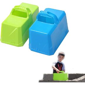 Snow and Sand Castle Brick Maker, Kids Durable Outdoor Toys Winter Snow Fort, Snow Castle, Summer Sandbox, Beach Castle, Snow Brick Outdoor Toys (Blue, Green)