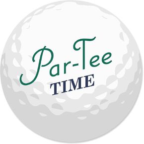 Big Dot of Happiness Par-Tee Time - Golf - Birthday or Retirement Party Circle Sticker Labels - 24 Count