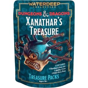 Dungeons & Dragons: Xanathar's Treasure Pack - Randomly Assorted Set w/ 7pc Dice, Metal Coin & Dice Bag - RPG, D&D Waterdeep Collection, Sirius Dice