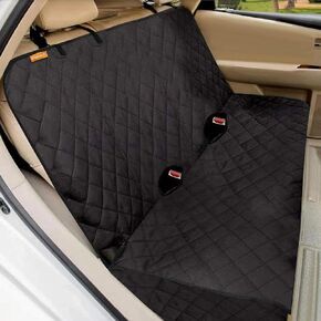 Dog Back Seat Cover Protector for SUV Trucks Cars, Waterproof, Heavy Duty, Chemical-Free Bench Seat Cover for Kids Pets, Compatible Backseat Protector, Black