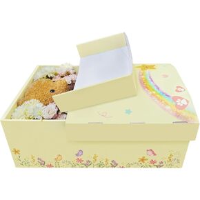 Pet Casket ، Cog Casket ، Cat Casket ، صندوق دفن صديق للبيئة للكلاب ، القطط والحيوانات ، تابوت حرق الحيوانات الأليفة ، هدية مثالية لخسارة الحيوانات الأليفة ، الحجم - كبير (أصفر)
