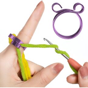 Crochet Tension Ring For Finger, Left & Right Handed Yarn Ring, Birthday Crochet Gifts For Crocheters, Knitters