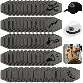 Blank Leather Patch BS Hexagon (Grey), Custom