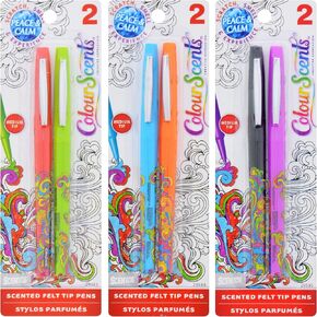Scentos Color Scents Scented Felt Tip Pens 2 Packs - Set of 3