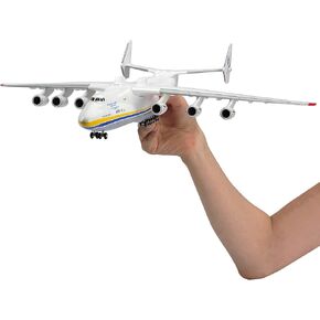 ANTSIR Antonov An-225 1/200 Scale Resin Aircraft Model Toy - 17 inch Ukraine Painted Mriya Transporter Display Model Plane for Collection