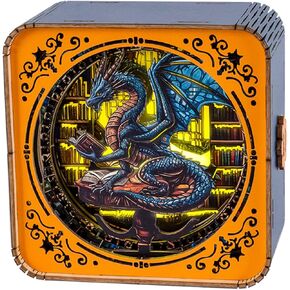 Woodbests الألغاز الخشبية 3D Nightlight (Dragon's Dragon) DIY الألغاز الخشبية للبالغين-3D اللغز الخشبي ضوء ليلي لكبار السن-ديكور المكتبي