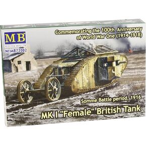 Master Box Models WWI MK I "Female" British Tank (Machinegun Version), Somme Battle Period 1916 (1/72 Scale)