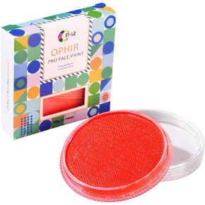 OPHIR Face Painting-30g Face Body Paint UV Fluorescent Color for Halloween Cosplay Makeover Costume Tactical Makeup Paint Supplies for Adults & Kids, Water Base, Easy to Clean (Fluorescent Blue)