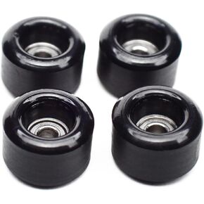 SPITBOARDS® Fingerboard Urethane Wheels 60D with Real Ball Bearings Professional CNC Quality - Black