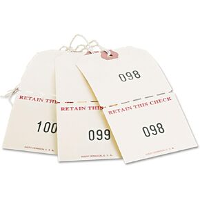 Avery 18670 Duplicate Auto Park Tags, 1-500, 4 3/4 x 2 3/8, Manila (Box of 500)