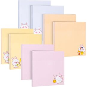 Mr. Pen- Sticky Notes, 3"x3", 8 Pads, 400 Sheets, Cute Rabbit Sticky Notes, Sticky Pads Sticky Notes Aesthetic, Colorful Sticky Notes Bulk Sticky Notes Cute Sticky Notes for Women