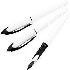 uni-ball AIR Micro - 0.5mm Fine Rollerball - White Barrel - Black Ink - Pack of 3 - UBA-188E-M