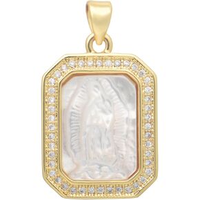 1 Piece Fine Carving Shell Pendants with 18K Gold Plated Zirconia Dijes de Charms for Birthday Gifts Souvenir Jewelry Making Accessories