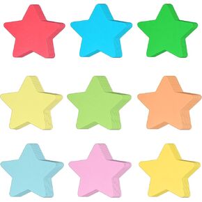 72 PCS 6 Inch Star Paper Cutouts Colorful Star Shaped Accent Sticker Die Cut, Bulletin Board Star Cutouts for DIY Crafts Teachers Kids School Classroom Chalkboard Wall Decorations