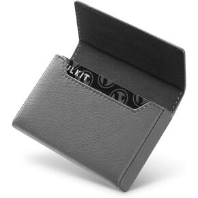 VULKIT Business Card Holders Large Capacity for 30-40 Business Cards Leather Business Card Case with RFID Blocking Magnetic Closure