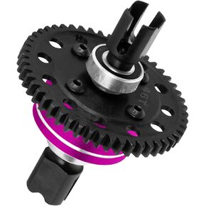 46T ترقيات جزء من النعال التفاضلي لـ 1/8 Outcast/Kraton/Sweatious 6S BLX ، 1/7 Mojave/General 6S BLX ،#45 Steel Spur Gear Clutche Diff Gear Hops Up.Pink.