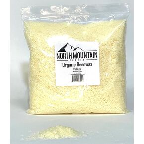 North Mountain Supply 100% Pure Certified Organic Beeswax Pellets - Great for Personal Care Products and Candle Making - USDA Certified - 2.5lb Bag