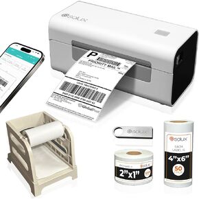 SOLUX USB Shipping Label Printer, Thermal Sticker Printer for Ebay, Amazon, Shopify, Etsy, USPS, FedEx & UPS, High-Speed Thermal Shipping Label Printer for Efficient Package Handling